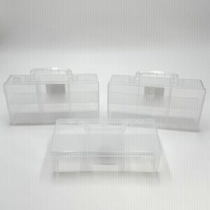 Horizon Group USA Snackle Box 6 Compartment Clear Plastic Lunch Container 3 Pack